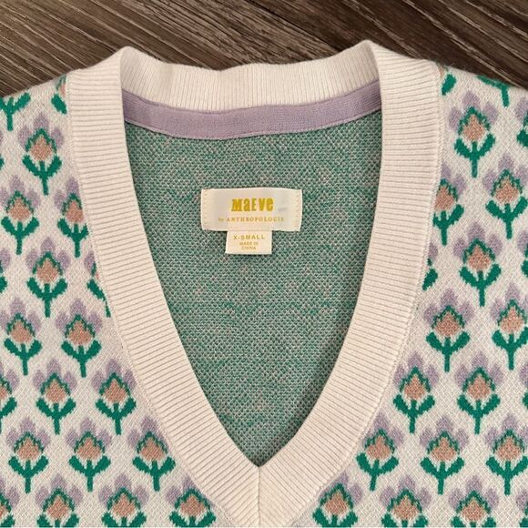 Maeve Vera Jacquard Tulip Sweater Vest - Picture 2 of 6